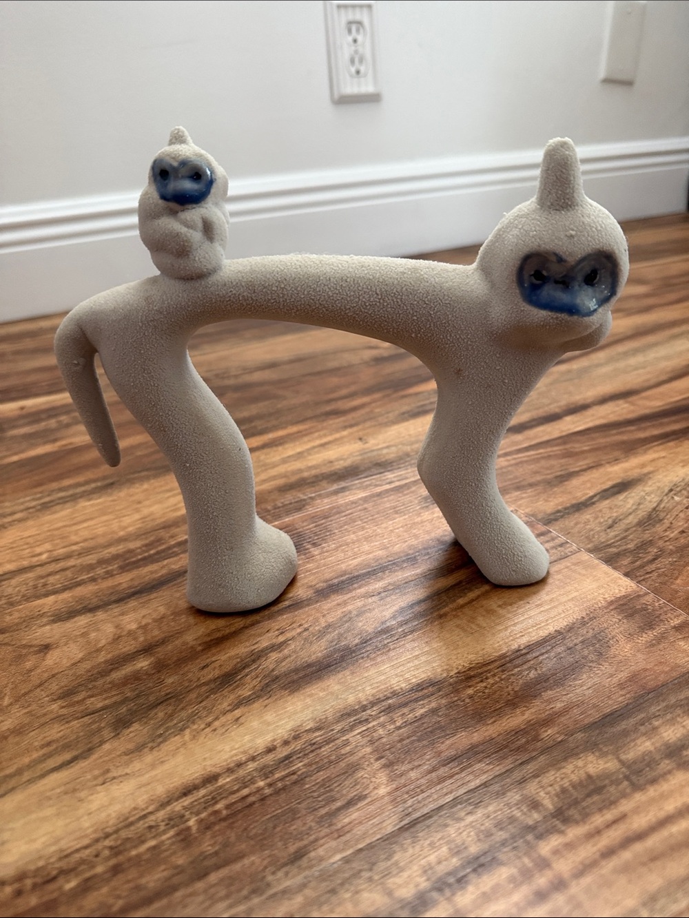 Ceramic Sculptural Creature Figurine with baby on back vintage